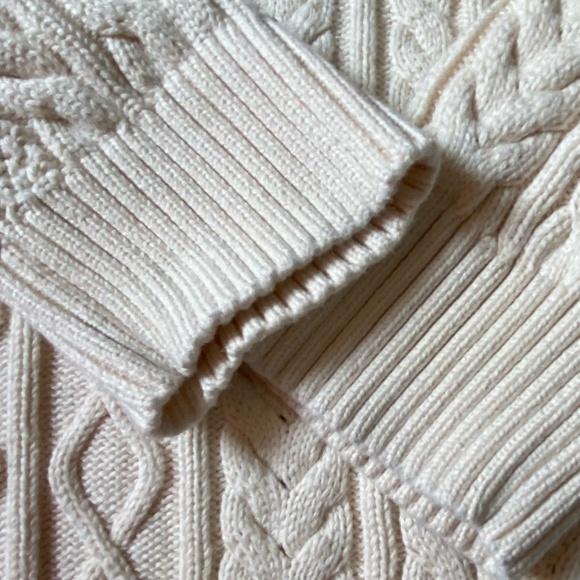 L.L.Bean Fisherman Cable Knit Organic Cotton Crew Neck Sweater-Sz XL/XXL - Picture 6 of 16